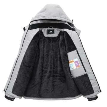 MOERDENG Women's Waterproof Ski Jacket for Winter Fun