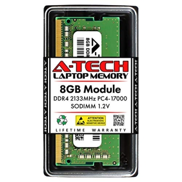 A-Tech 8GB DDR4 2133 MHz SODIMM PC4-17000 (PC4-2133P) CL15 Non-ECC Laptop RAM Memory Module