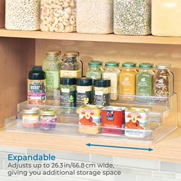iDesign Expandable Multi-Level Spice Rack for Kitchen