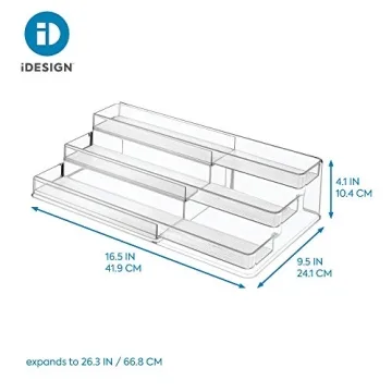 iDesign Expandable Multi-Level Spice Rack for Kitchen