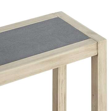 SiLVERWOOD Console Table in Light Wood & Gunmetal