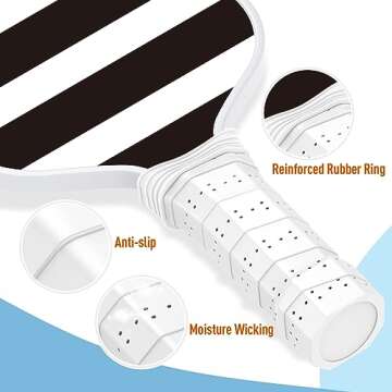 Sprypals Pickleball Paddles, USAPA Approved, Fiberglass Surface Pickleball Set with 2 Rackets, 4 Balls, Bag, Pickleball Paddles Gifts for Beginners& Intermediate Players (Horizontal)