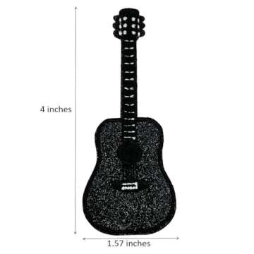 8 Pieces Pack Guitars Guita Embroidered Iron on Patches, Guitar Player Gift Ideas