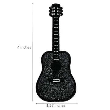 8 Pieces Pack Guitars Guita Embroidered Iron on Patches, Guitar Player Gift Ideas