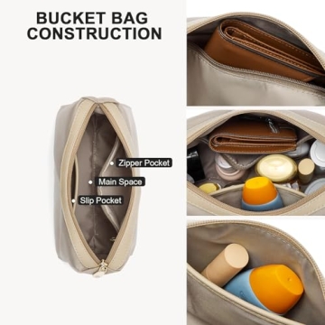 BOSTANTEN Stylish Vegan Leather Bucket Bag for Women