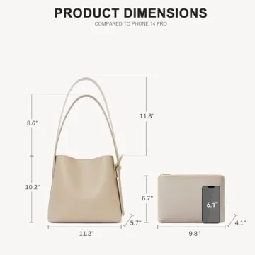 BOSTANTEN Stylish Vegan Leather Bucket Bag for Women