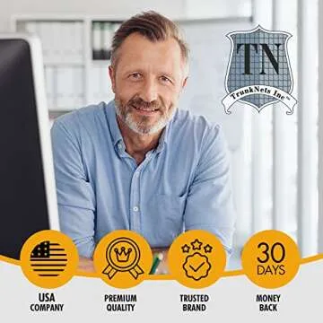 Envelope Style Trunk Mesh Cargo Net for Ford F150 2015-2025 Car Accessories - Premium Trunk Organizers and Storage - Cargo Bed for Pickup Truck