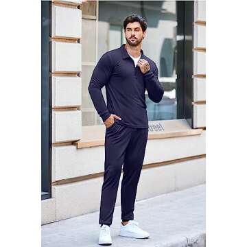 Stylish COOFANDY 2 Piece Tracksuit Set for Men
