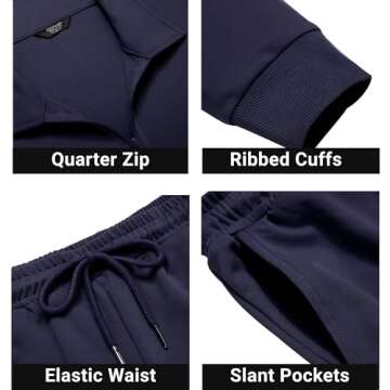 Stylish COOFANDY 2 Piece Tracksuit Set for Men