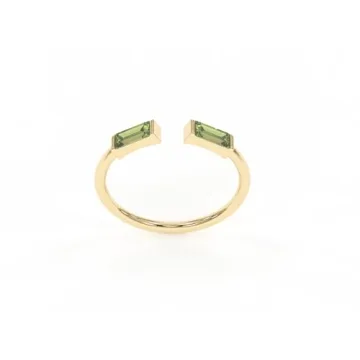 Peridot Rings, 18K Gold Rings for Women Teen Girls That Don't Tarnish - Real 925 Sterling Silver Rin...