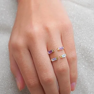 Buy 18K Gold Peridot Rings, Adjustable Stackable Designs