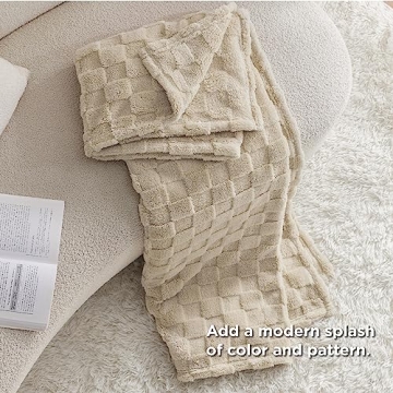 Bedsure Light Brown Fleece Blanket for Couch - Super Soft Cozy Blankets for Women, Cute Small Blanket for Girls, 50x60 Inches
