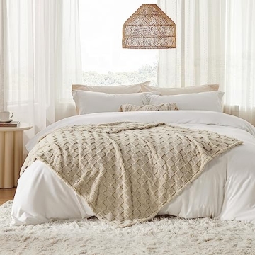 Bedsure Light Brown Fleece Blanket for Couch - Super Soft Cozy Blankets for Women, Cute Small Blanket for Girls, 50x60 Inches