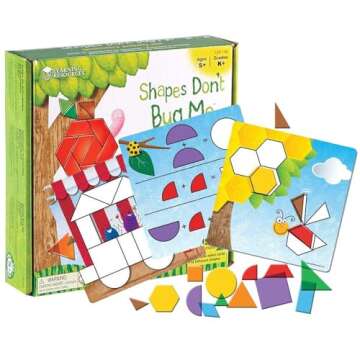 Learning Resources LER1762 Shapes - Don't Bug Me - Geometry Activity Set, Multicolor