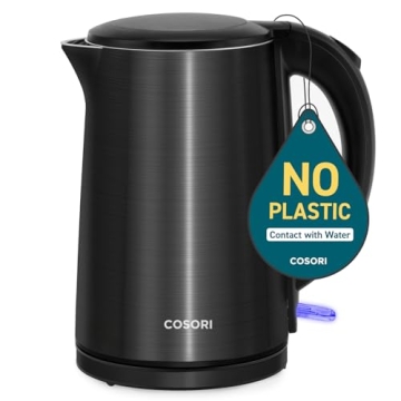 COSORI Electric Kettle | Sleek Stainless Steel Design, Fast Boiling, Safe Use