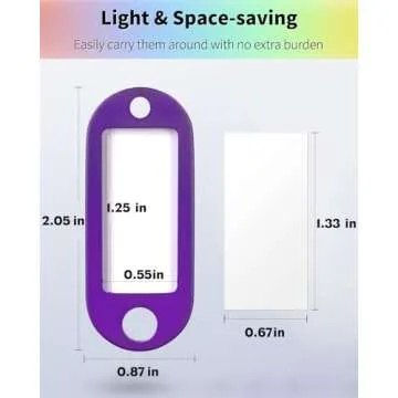 Uniclife Tough Plastic Key Tags - 40 Pack Assorted Colors