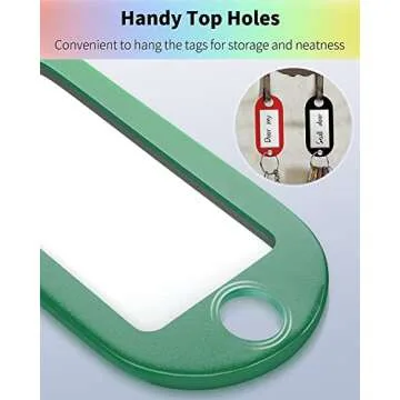 Uniclife Tough Plastic Key Tags - 40 Pack Assorted Colors