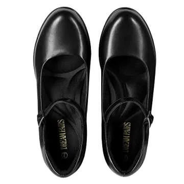 DREAM PAIRS Chunky Low Block Heels for Work & Weddings