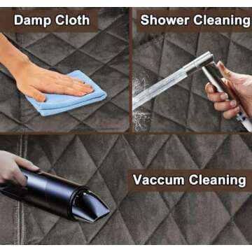 Pet Deluxe Thick Front Dog Car Seat Cover for Car SUV Waterproof Nonslip Pet Seat Covers for Jeep Dogs Cats, 2 Front Seats with Side Flaps, Black (2 Pack)