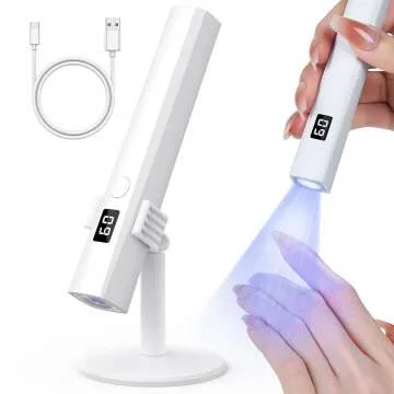 Handheld 5W UV Nail Lamp with Stand & LCD Screen