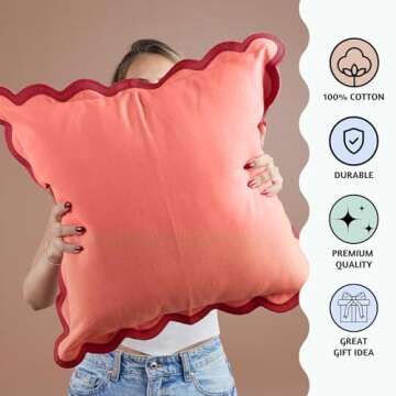 Folkulture Easter Throw Pillow Covers - Set of 2 Boho Pillows for Home Decor