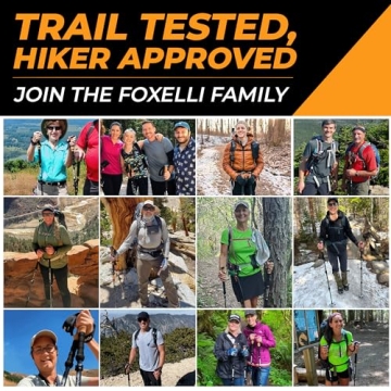 Foxelli Carbon Fiber Trekking Poles - Adjustable Lightweight Hiking Support