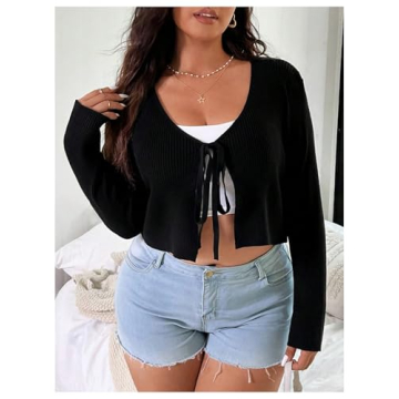 Stylish Cropped Cardigan for Women - Floerns Collection