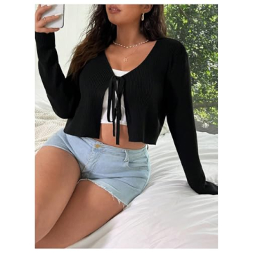 Stylish Cropped Cardigan for Women - Floerns Collection