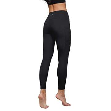 Yogalicious Lux High Waist Side Pocket Ankle Legging - Black - Large
