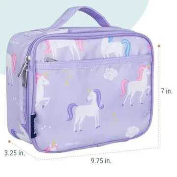 Wildkin Kids Insulated Lunch Box Bag for Boys & Girls, Reusable Kids Lunch Box is Perfect for Early Elementary Daycare School Travel, Ideal for Hot or Cold Snacks & Bento Boxes (Unicorn)