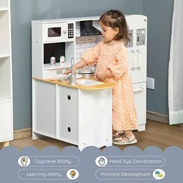 Qaba Kitchen Playset - Educational Toy for Kids