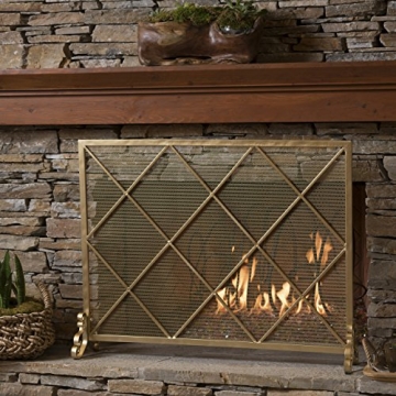 Christopher Knight Home Gold Iron Fireplace Screen