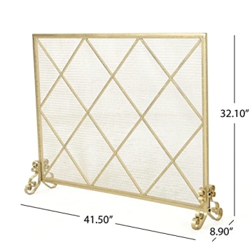Christopher Knight Home Gold Iron Fireplace Screen