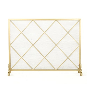 Christopher Knight Home Gold Iron Fireplace Screen