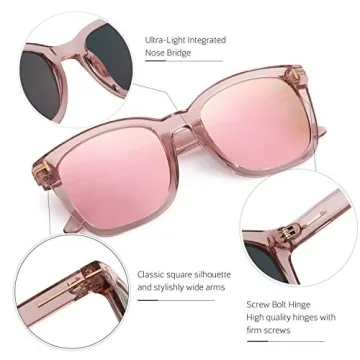 Myiaur Fashion Sunglasses for Women Polarized Driving Anti Glare UV400 Protection Stylish Design