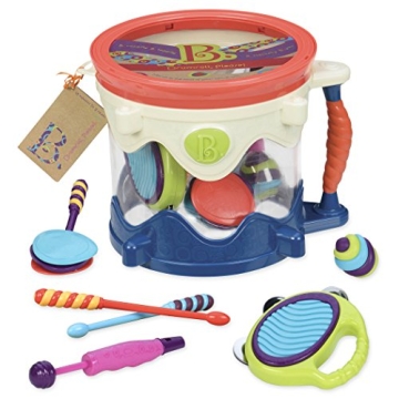 B. toys Musical Drum - Drumroll Please - 7-Pcs Musical Toy Set for Kids 18 Months +