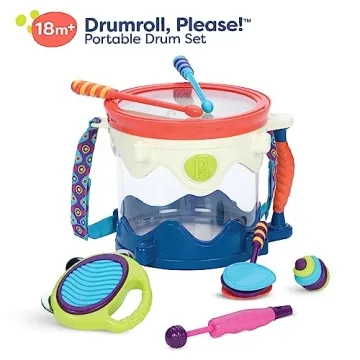 B. toys Musical Drum - 7 Instruments for Kids 18 Months +