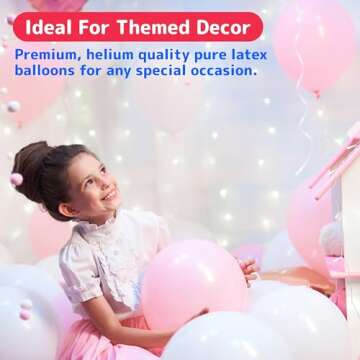 Prextex 75 Pink Party Balloons 12 Inch Pink Balloons with Matching Color Ribbon for Pink Theme Party Decoration, Weddings, Baby Shower, Birthday Parties Supplies or Arch Décor - Helium Quality