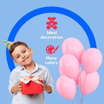 Prextex 75 Pink Party Balloons 12 Inch Pink Balloons with Matching Color Ribbon for Pink Theme Party Decoration, Weddings, Baby Shower, Birthday Parties Supplies or Arch Décor - Helium Quality