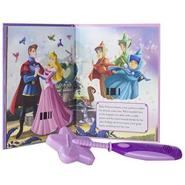 Disney Princess - Magic Wand Storybook and Toy Wand Set - Wand Plays 30 Magical Sounds - PI Kids