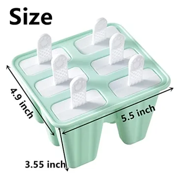 BPA Free Silicone Popsicle Molds 6 Piece Reusable Set