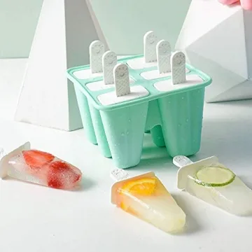 BPA Free Silicone Popsicle Molds 6 Piece Reusable Set