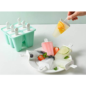BPA Free Silicone Popsicle Molds 6 Piece Reusable Set