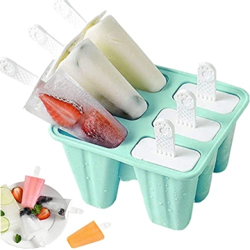 BPA Free Silicone Popsicle Molds 6 Piece Reusable Set