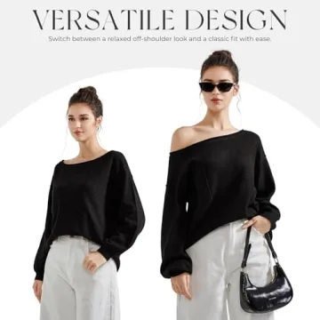 SUUKSESS Women Off Shoulder Knitted Sweater - Stylish Comfort