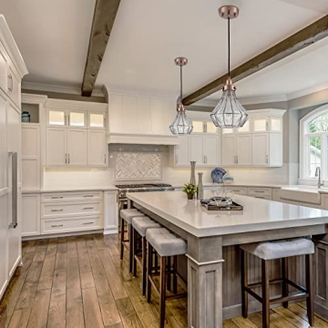 YUBOLE Vintage Cracked Glass Pendant Light in Copper