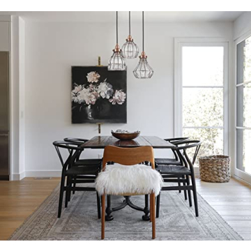 YUBOLE Vintage Cracked Glass Pendant Light in Copper