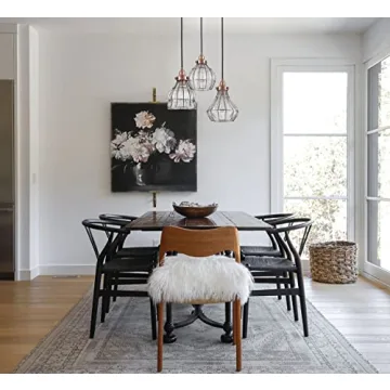 YUBOLE Vintage Cracked Glass Pendant Light in Copper