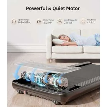 Bifanuo Walking Pad - Under Desk Treadmill, Treadmills for Home/Office, Portable Treadmill, Walking Pad Treadmill Under Desk with Remote Control LED Display- Ideal for Fitness Enthusiasts