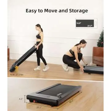 Bifanuo Walking Pad - Under Desk Treadmill, Treadmills for Home/Office, Portable Treadmill, Walking Pad Treadmill Under Desk with Remote Control LED Display- Ideal for Fitness Enthusiasts